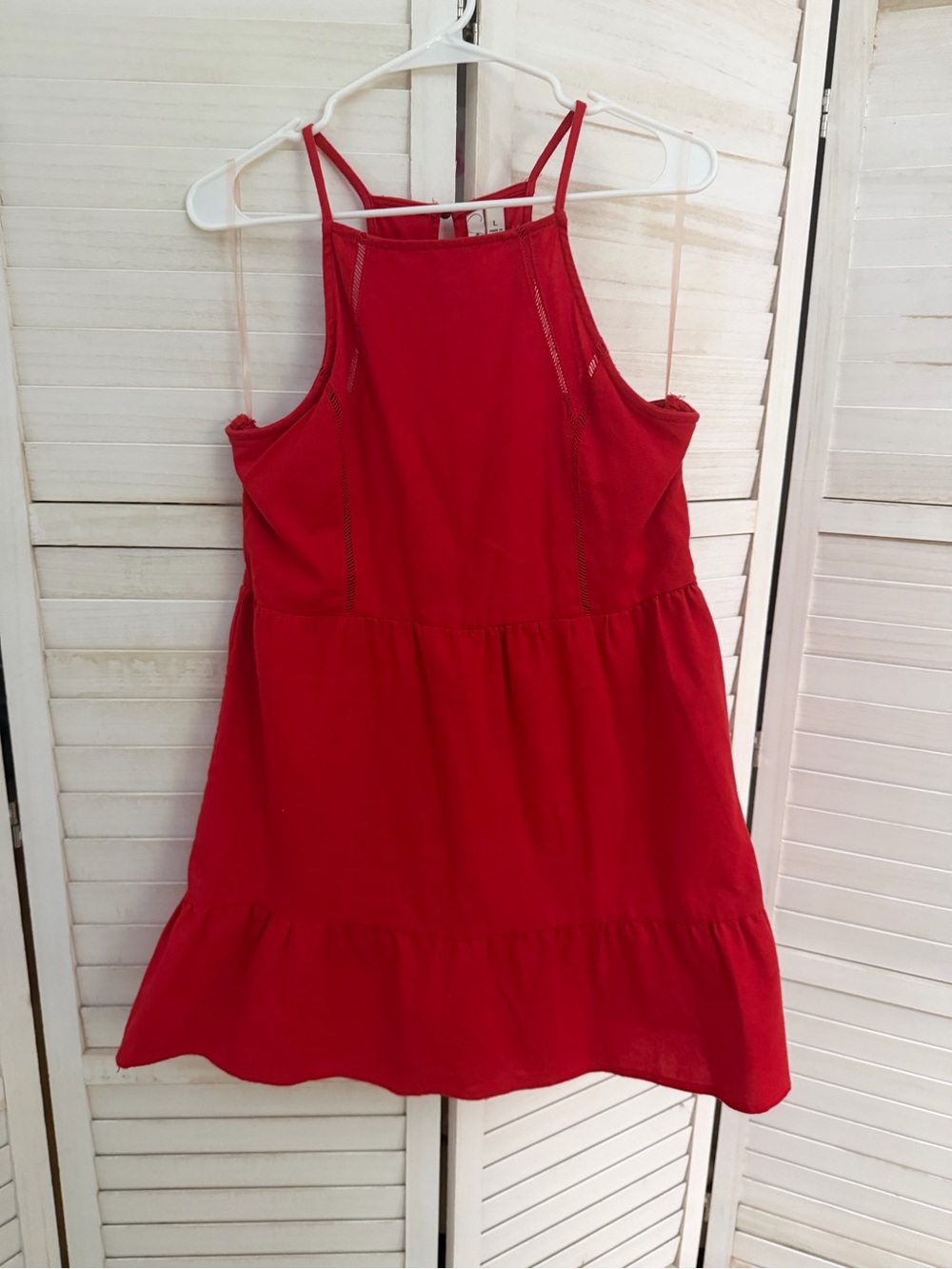 Speechless Red Sleeveless Tiered Mini Dress